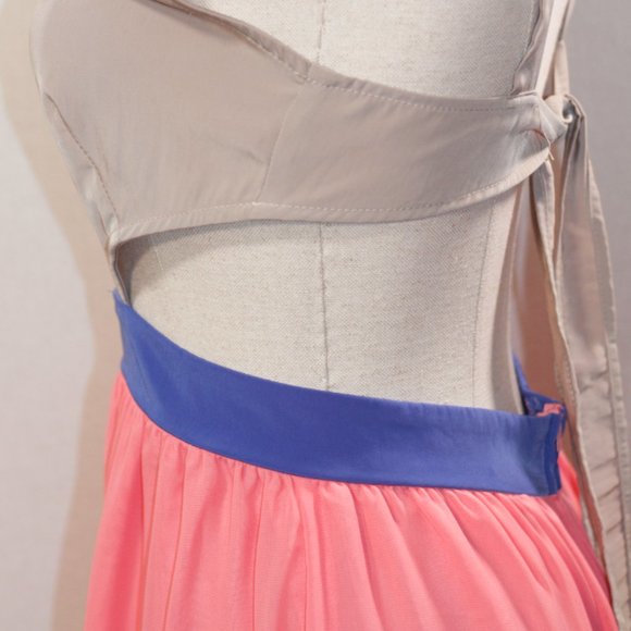 Multi Color Silk Halter Dress (S) - Picture 5 of 13